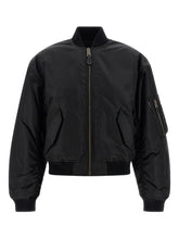 Balenciaga Padded Recycled Nylon Bomber Jacket Black Black