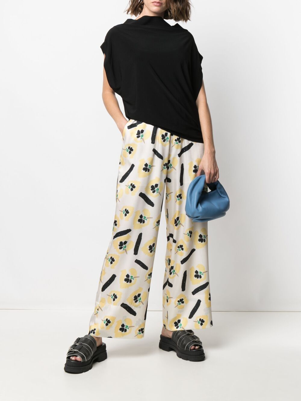 Norma Kamali All-In-One Sleeveless Black Top Black