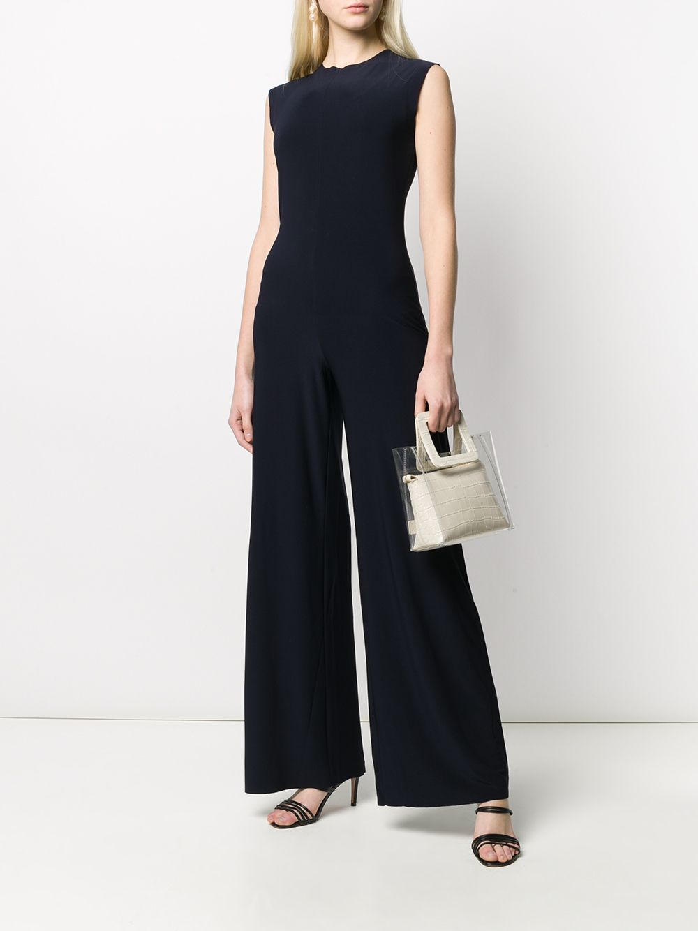 Norma Kamali Sleeveless Blue Jumpsuit Blue