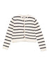 Semicouture Striped Wool-Blend Cardigan with Button Fastening White