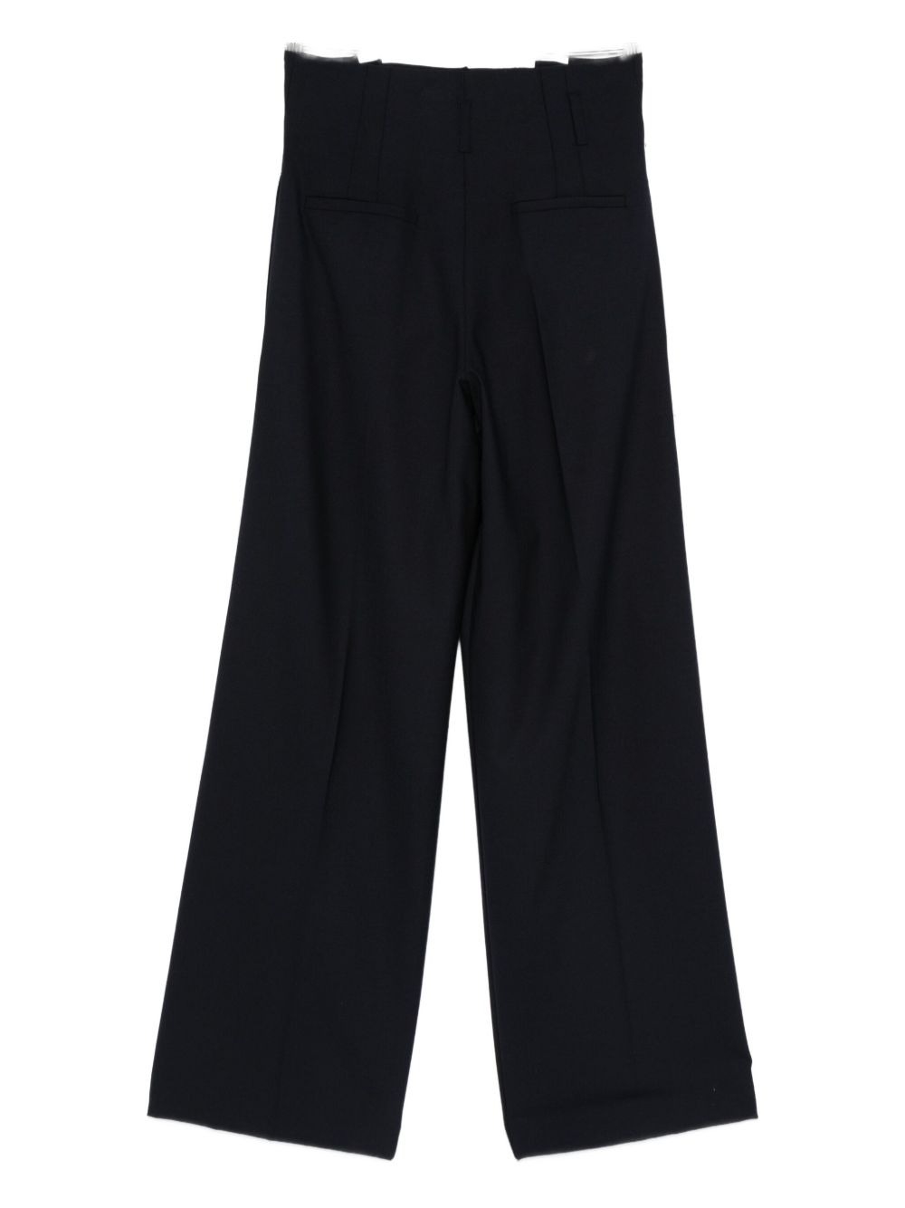Semicouture Matisse Wool-Blend Tailored Trousers Blue