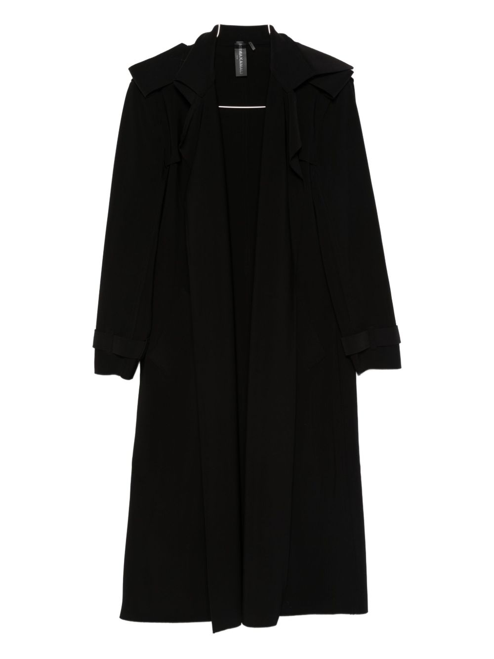 Norma Kamali Oversized Tie-Belt Trench Coat Black black