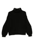 Semicouture Roll Neck Ribbed-Knit Wool Sweater Black