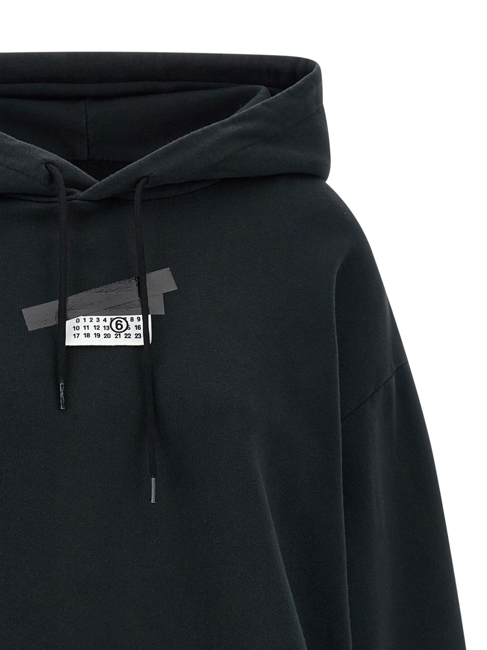 MM6 Maison Margiela Numeric Logo Cotton Sweatshirt Black