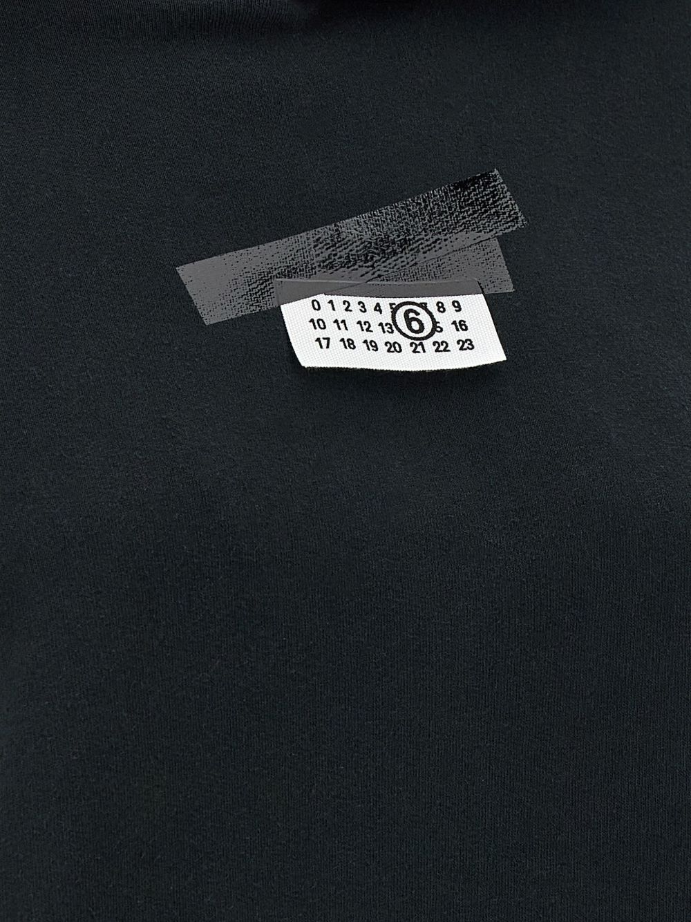 MM6 Maison Margiela Numeric Logo Cotton Sweatshirt Black