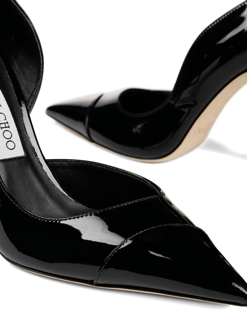 Jimmy Choo Brigitte 100 Patent Leather Pointed-Toe Pumps Black