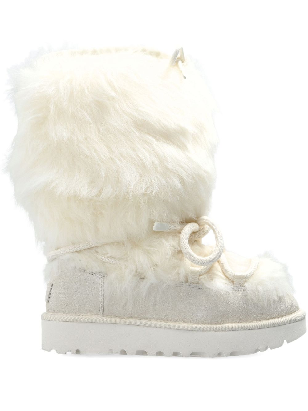 Ugg Australia Esmee Shearling-Trim Lace-Up Boots White