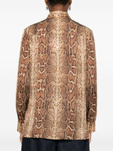 Zimmermann Silk Brown Shirt with Classic Collar Brown