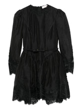 Zimmermann Long Black Linen-Silk Dress Black