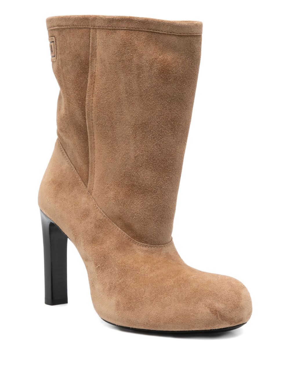 Balenciaga Fargo Suede Knee-High Boots Camel