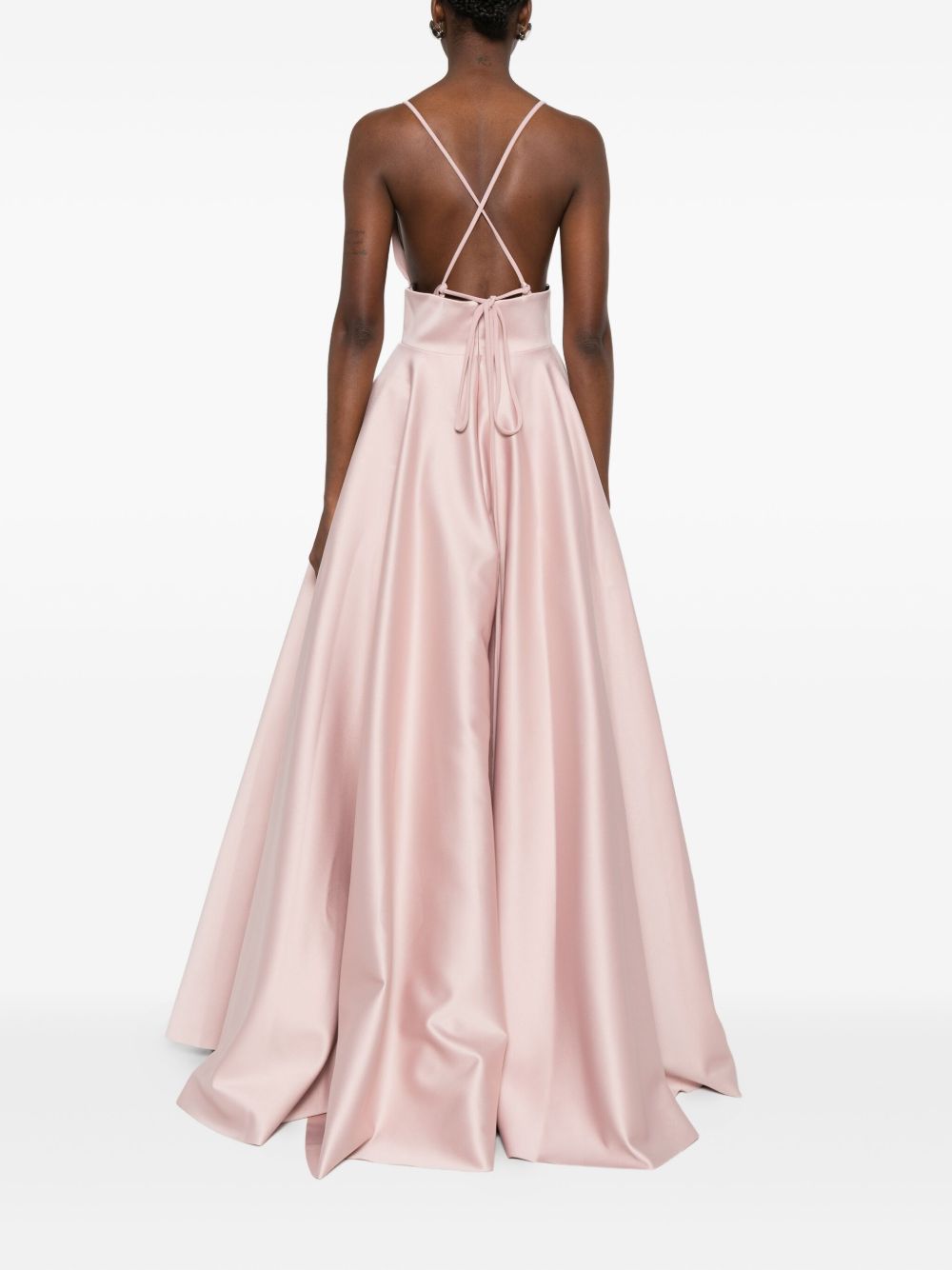 Solace London Avallon Powder Pink Cut-Out Maxi Dress Powder