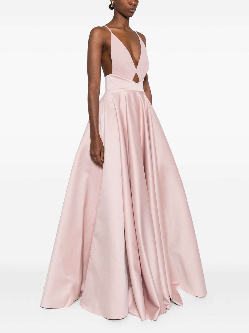 Solace London Avallon Powder Pink Cut-Out Maxi Dress Powder