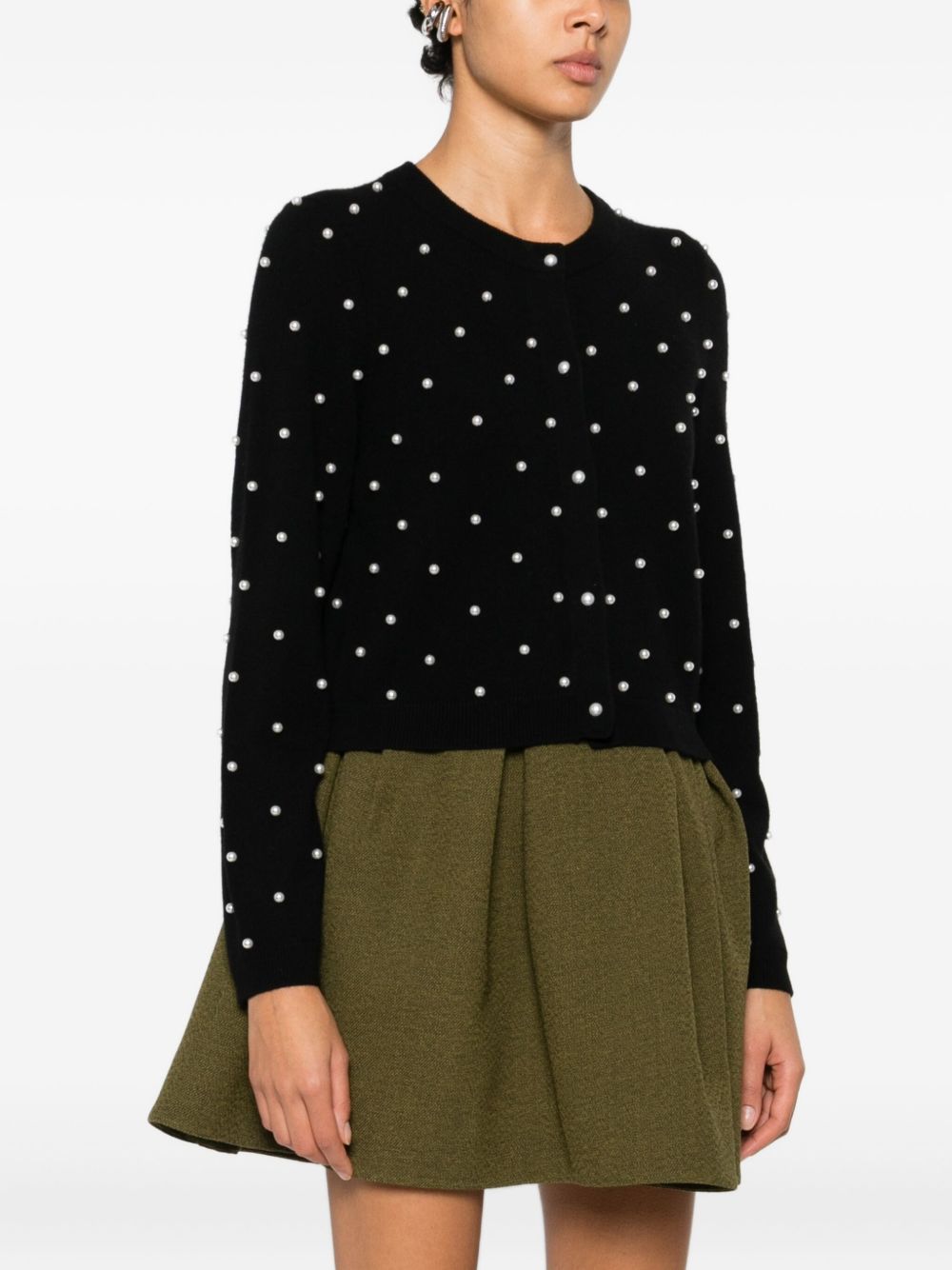 Alice + Olivia Wool Blend Black Sweater Black