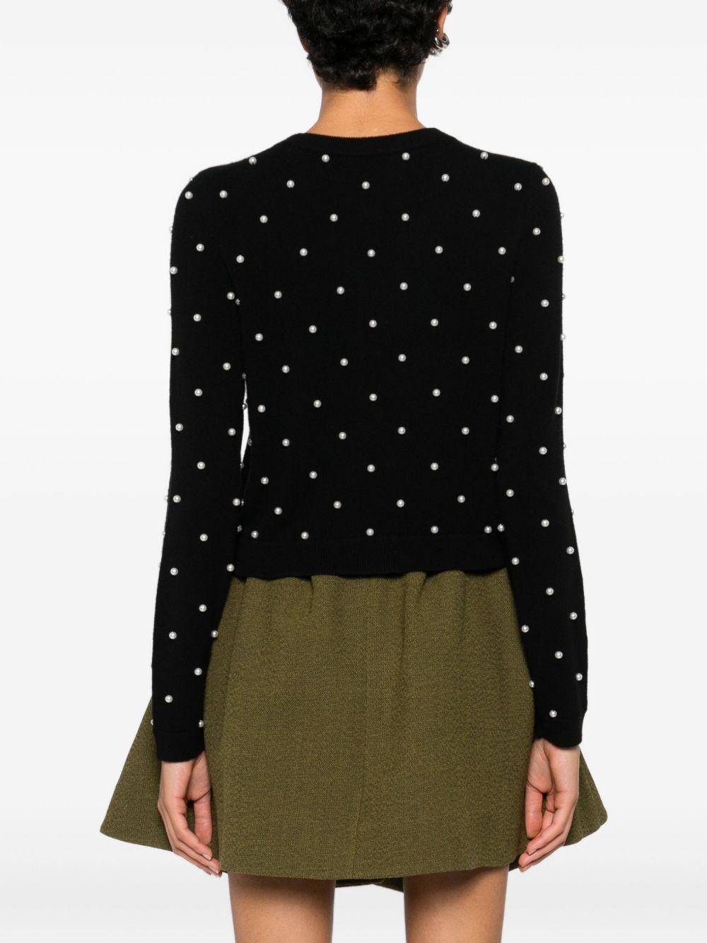 Alice + Olivia Wool Blend Black Sweater Black