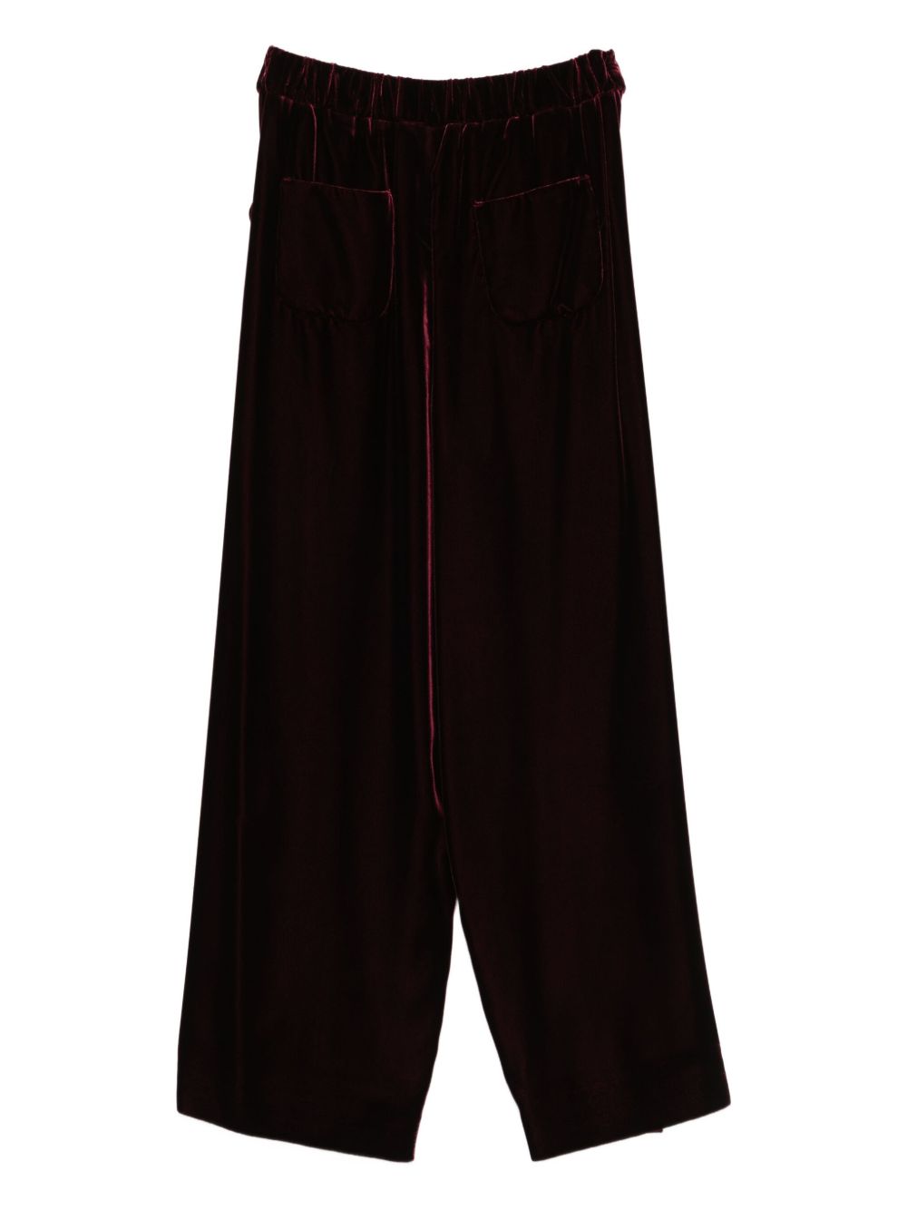 Emporio Armani Wide-Leg High-Rise Trousers Bordeaux Bordeaux