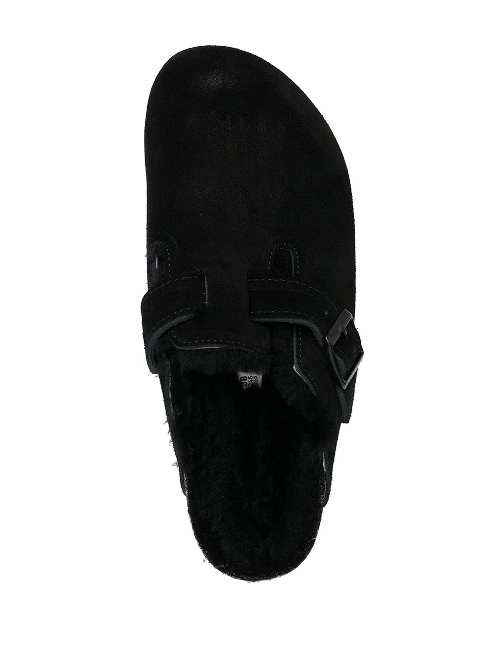 Birkenstock Boston Shearling Suede Slippers Black