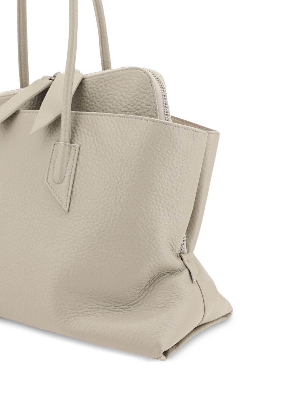 The Attico La Passeggiata Leather Shoulder Bag White