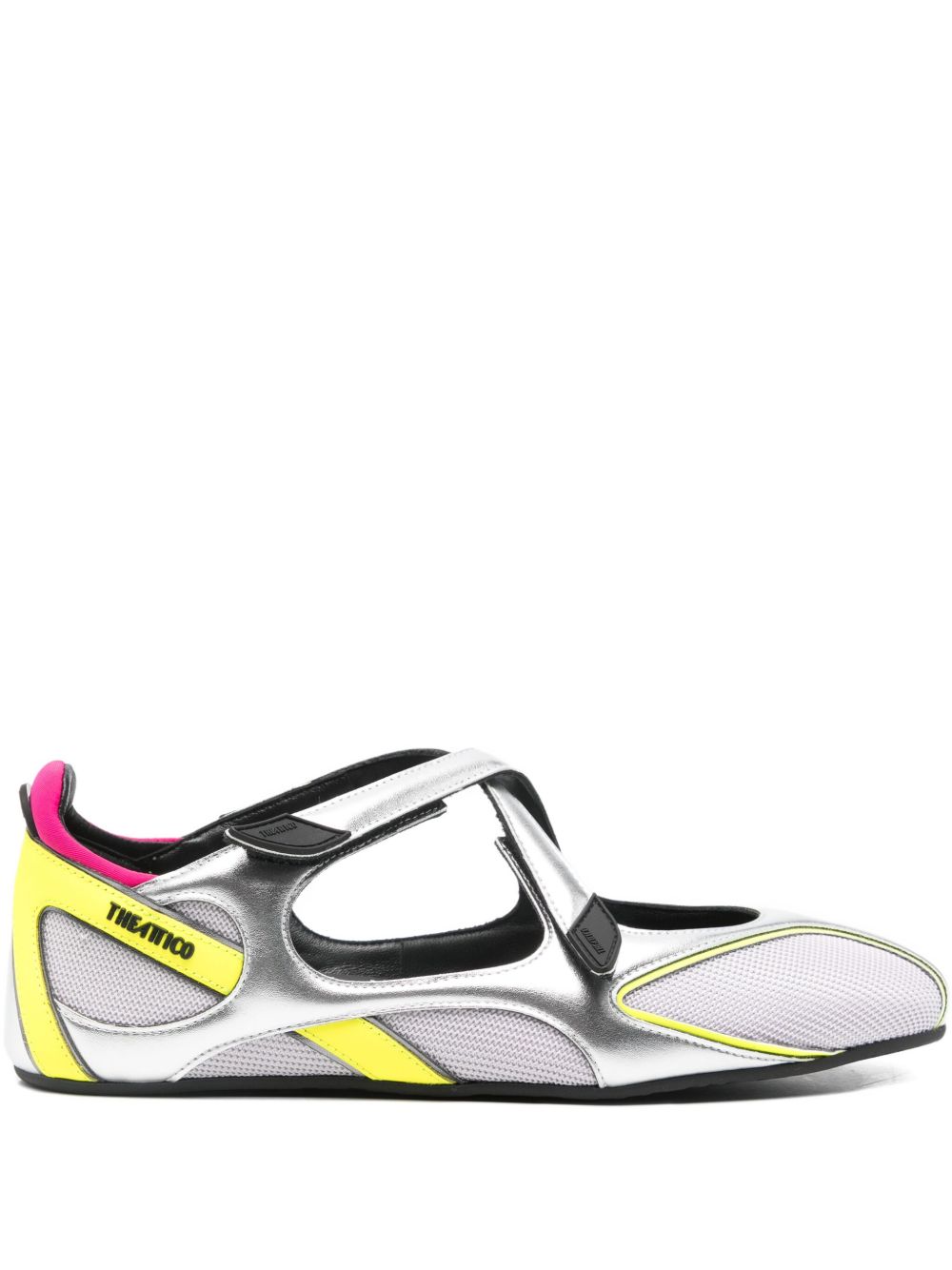 The Attico Flat Cut-Out Strap Ballet Flats Multicolour