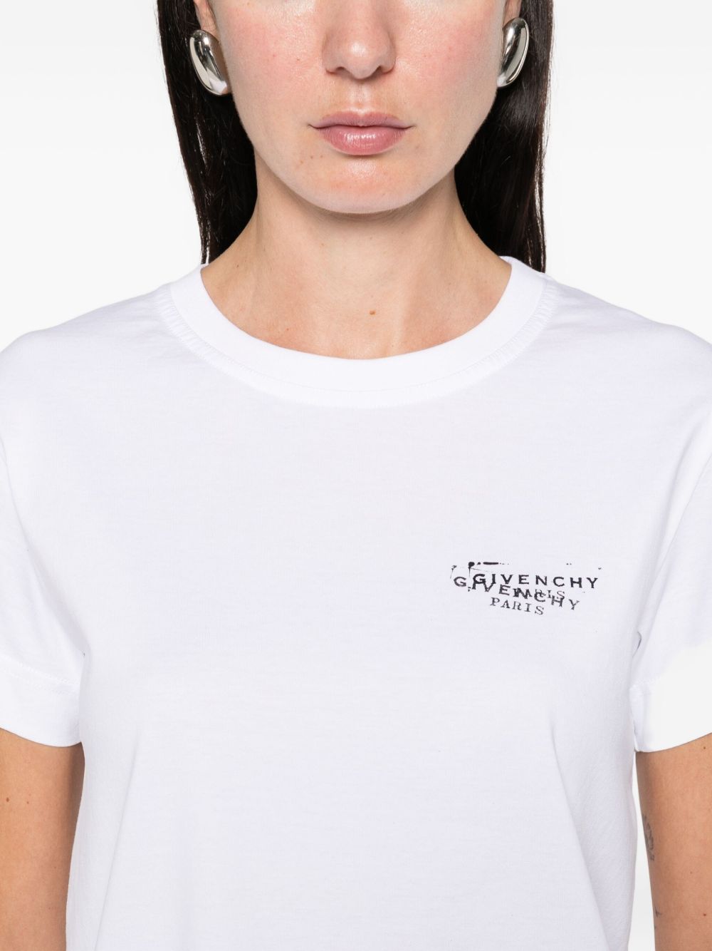 Givenchy Logo-Print Cotton T-Shirt White white