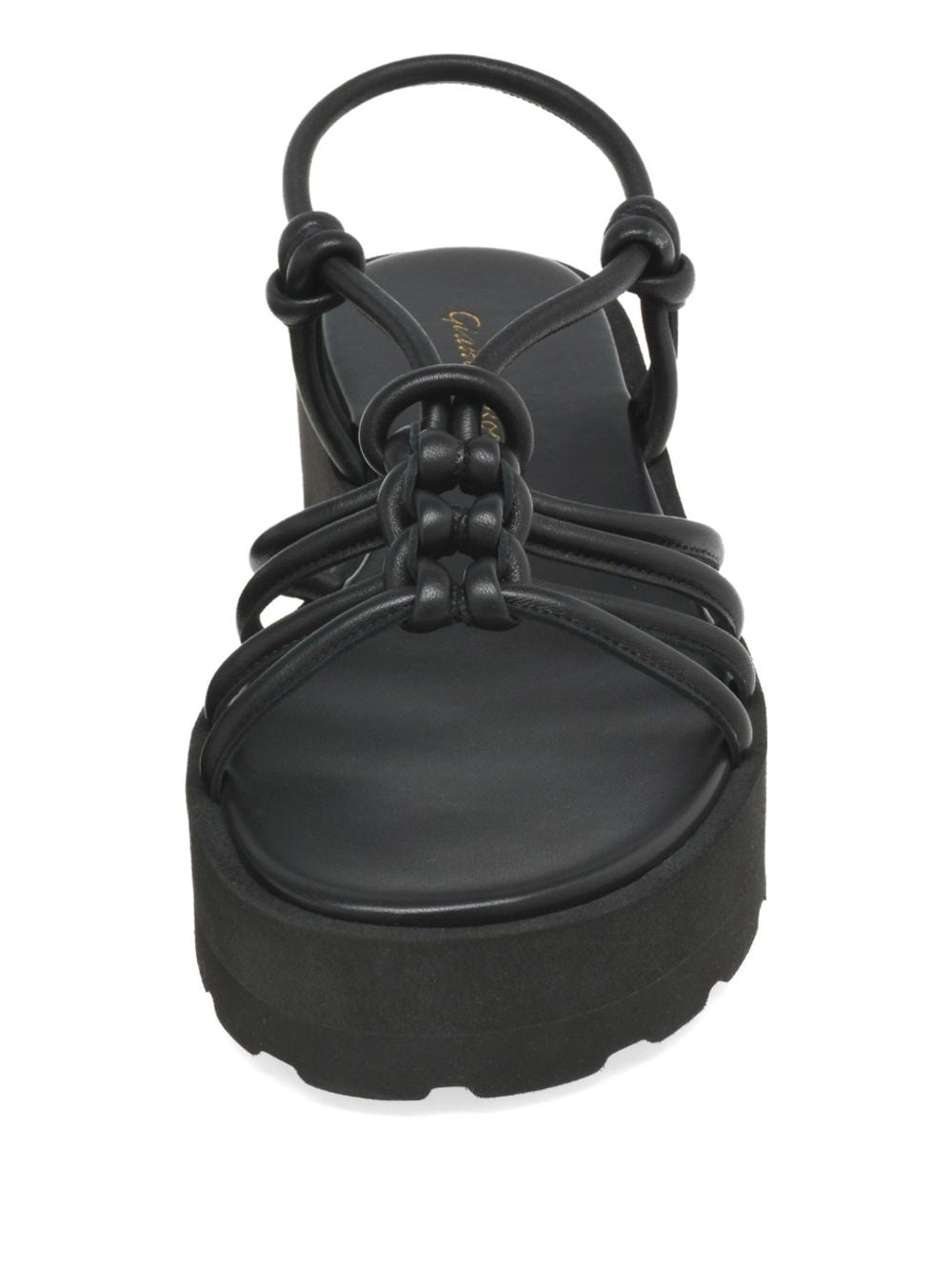 Gianvito Rossi Hebe Nappa Leather Platform Sandals Black