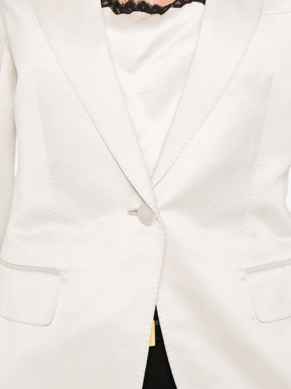Tom Ford Single-Breasted Wool-Blend Blazer White White