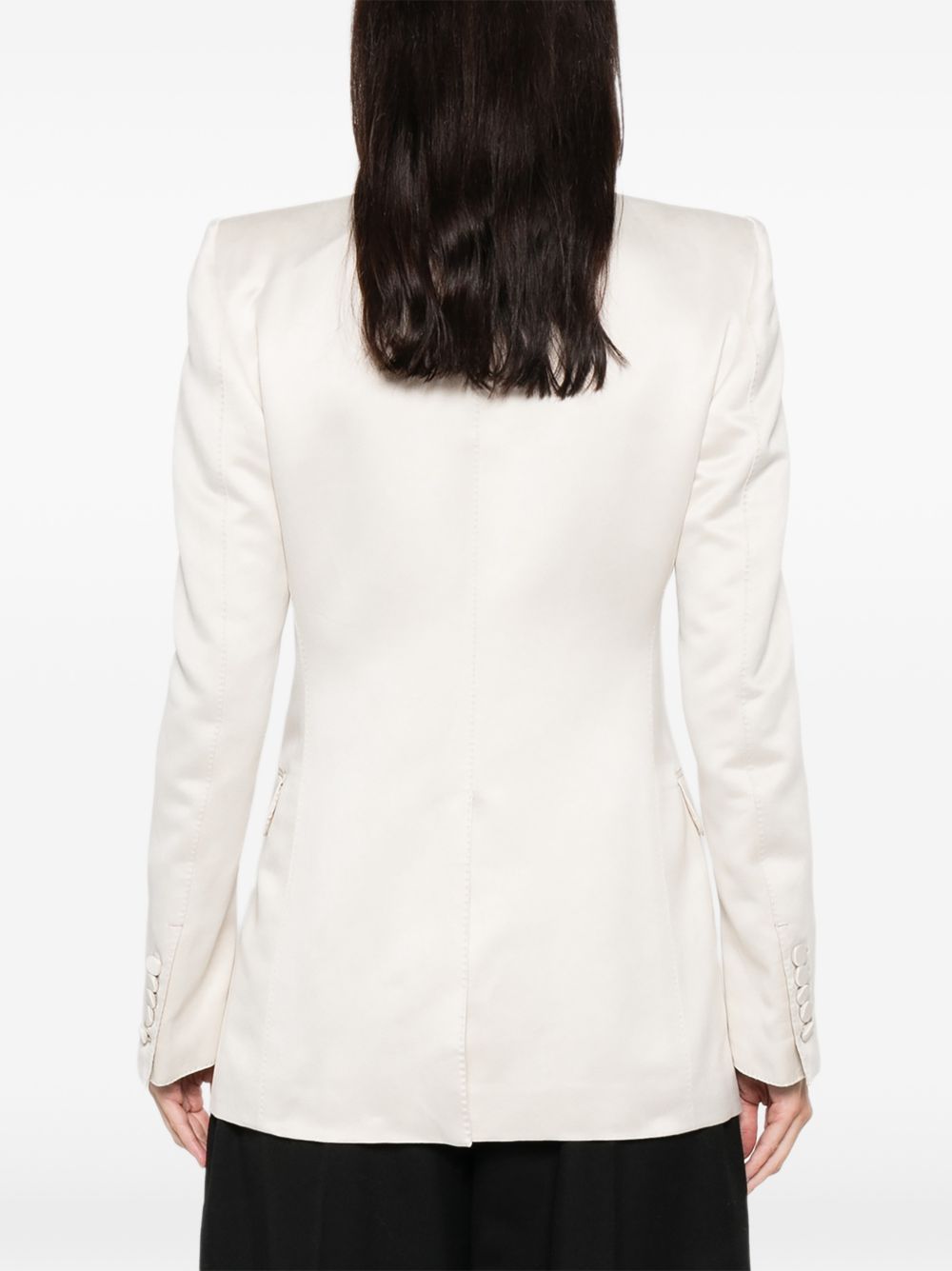 Tom Ford Single-Breasted Wool-Blend Blazer White White
