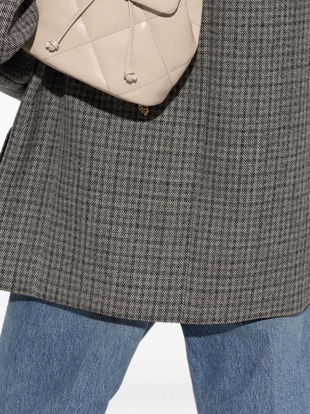 Tory Burch Kira Diamond Quilted Calf Leather Mini Backpack White