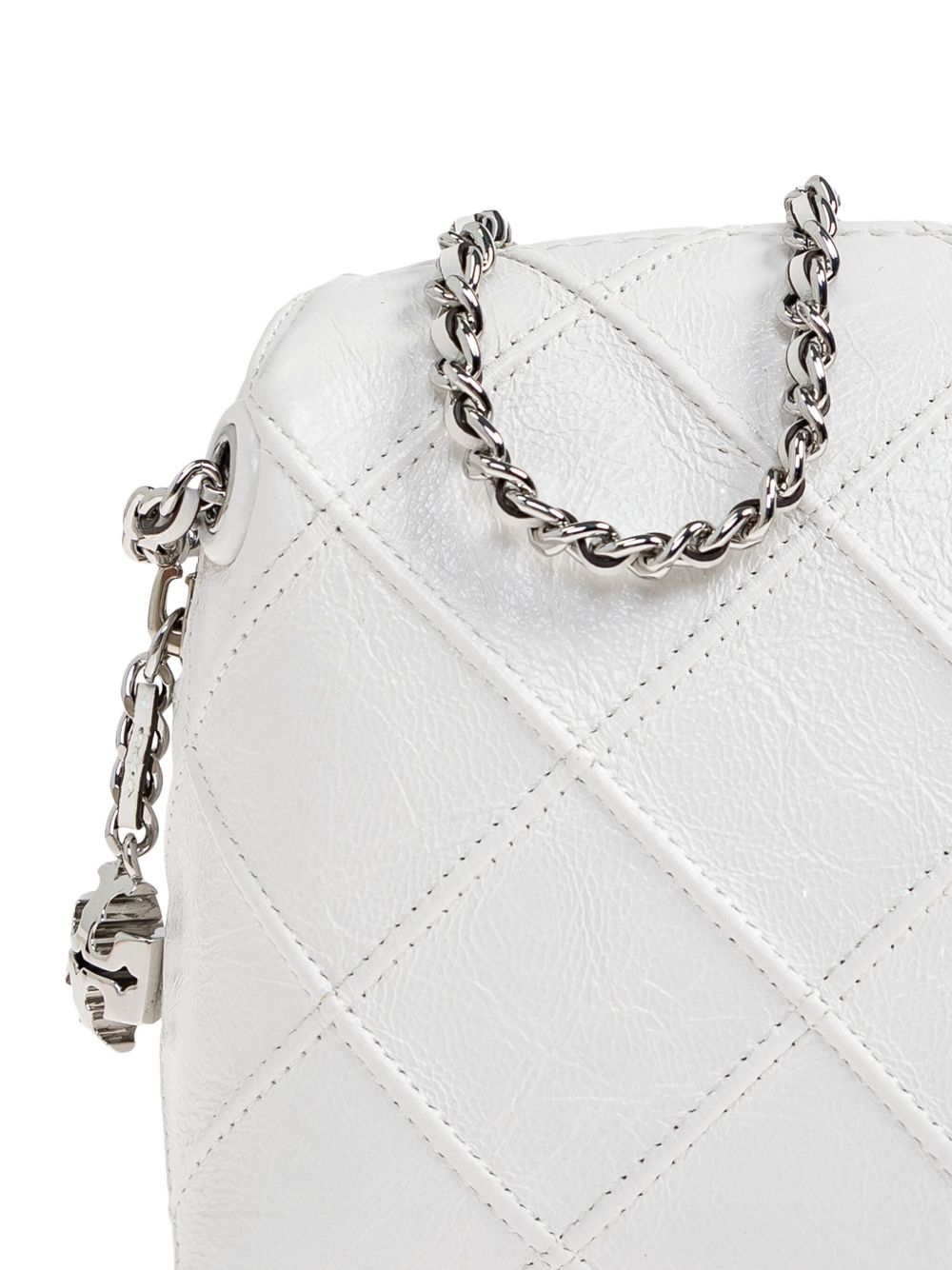 Tory Burch Quilted Chain-Detail Shoulder Bag White