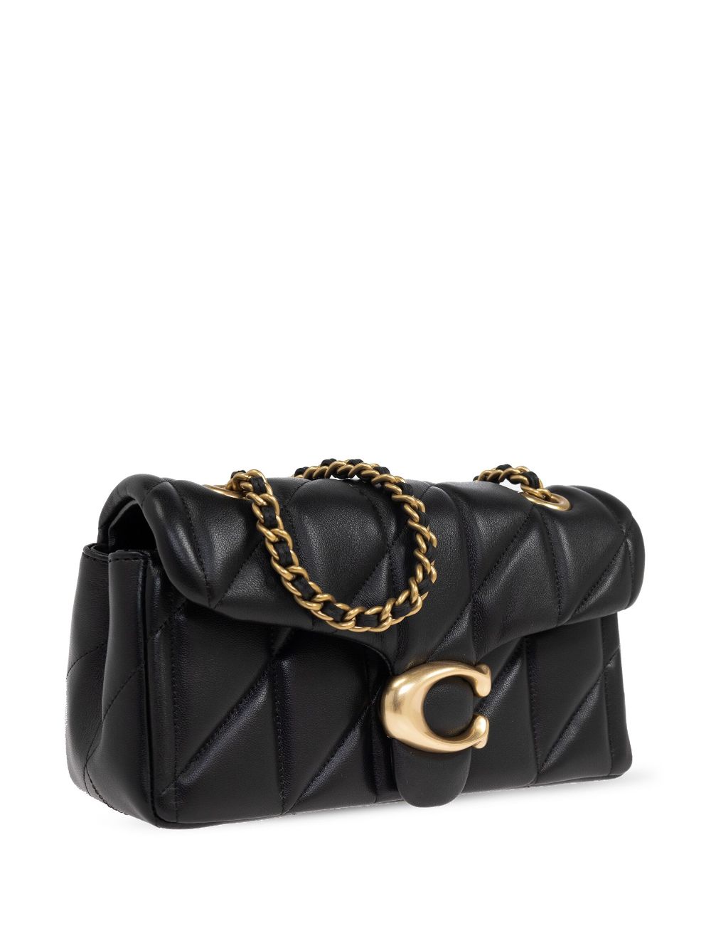 Coach Tabby 20 Quilted Leather Shoulder Bag Black Black