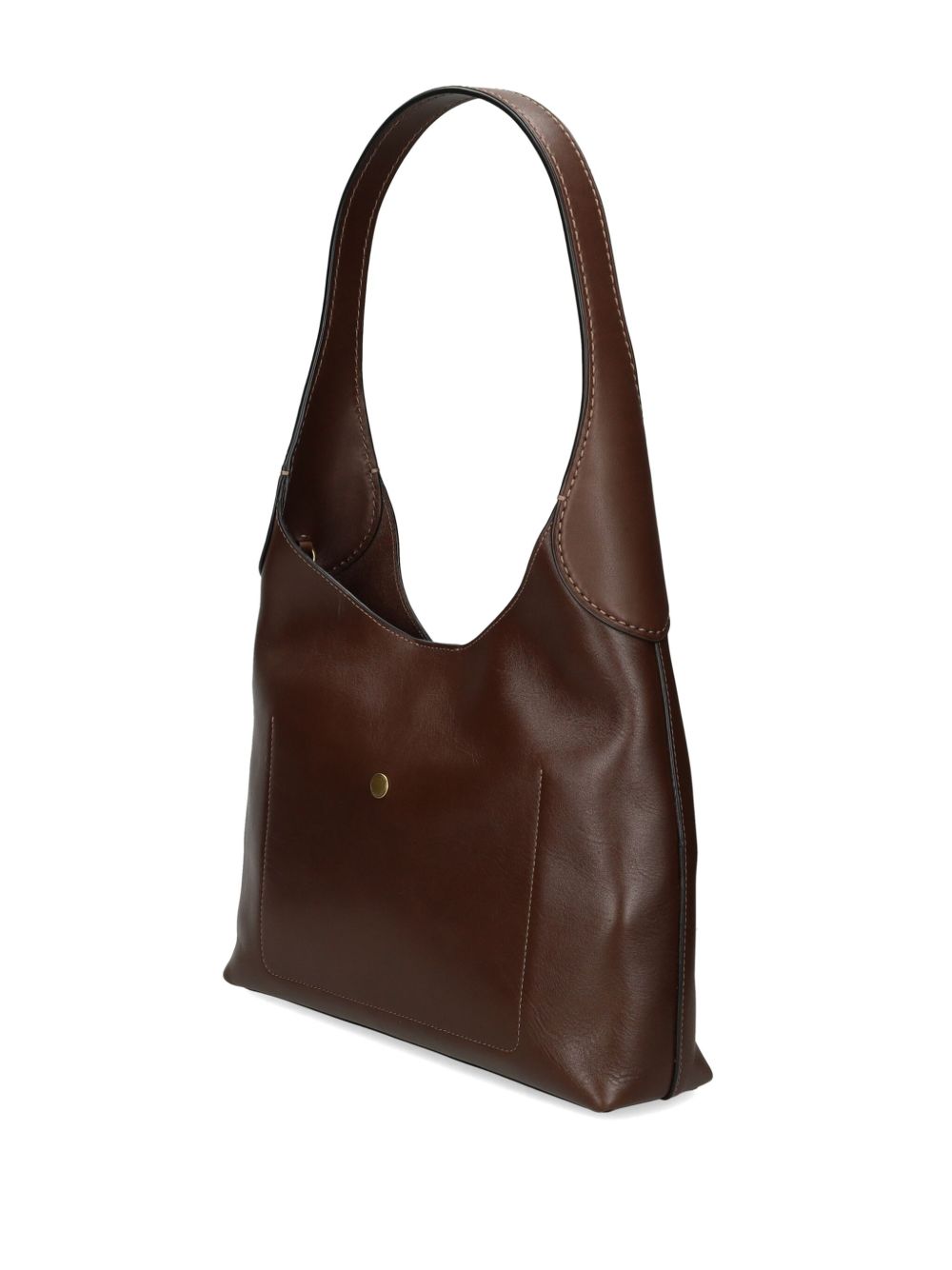 Coach Brooklyn 28 Chocolate Brown Leather Shoulder Bag Brown