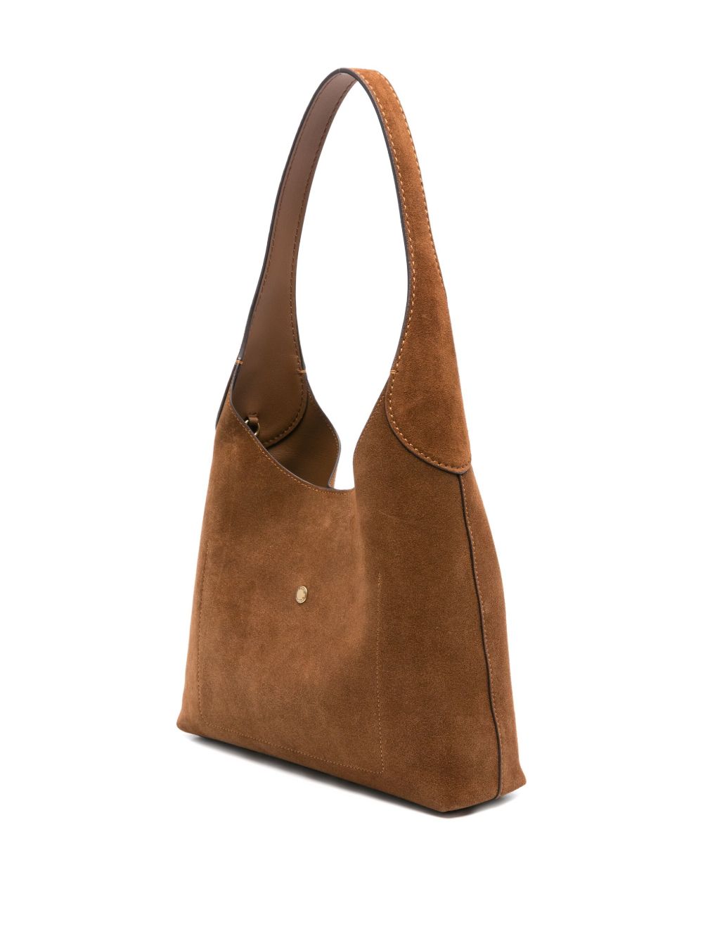 Coach Brooklyn 28 Suede Shoulder Bag Leather Brown