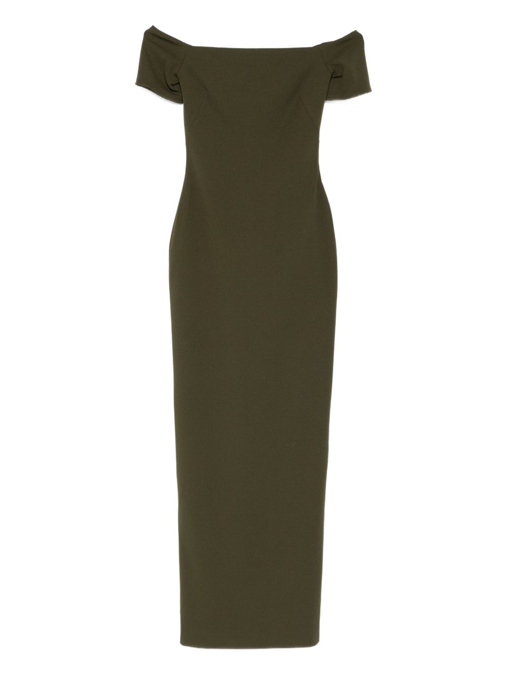 Solace London Off-Shoulder Nile Maxi Dress in Green