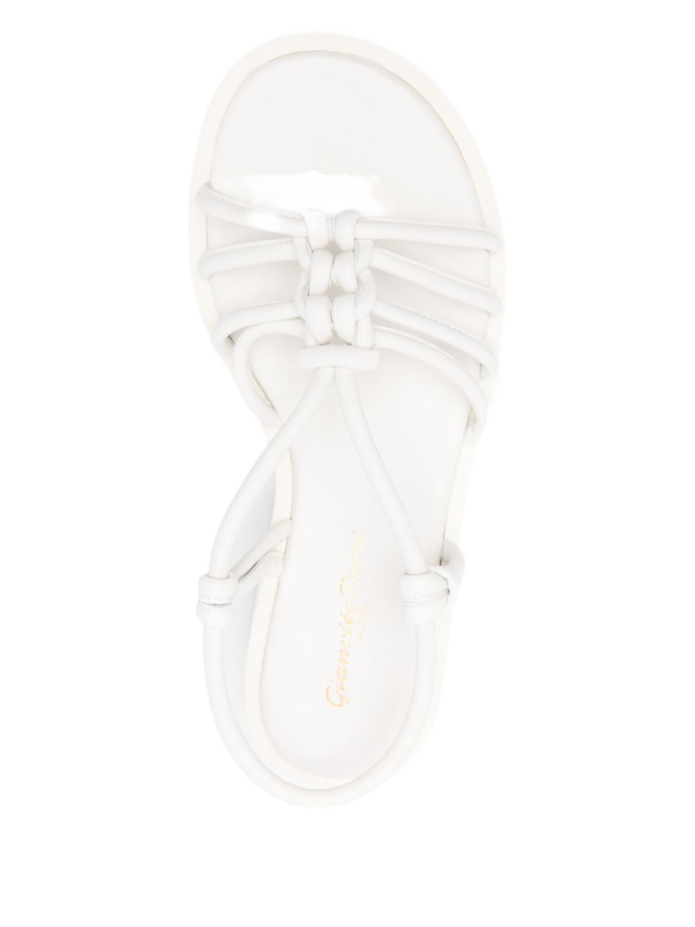 Gianvito Rossi Hebe White Leather Knotted Platform Sandals White
