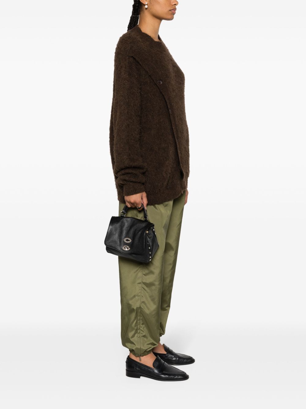 Zanellato Postina Daily Baby Leather Handbag Black