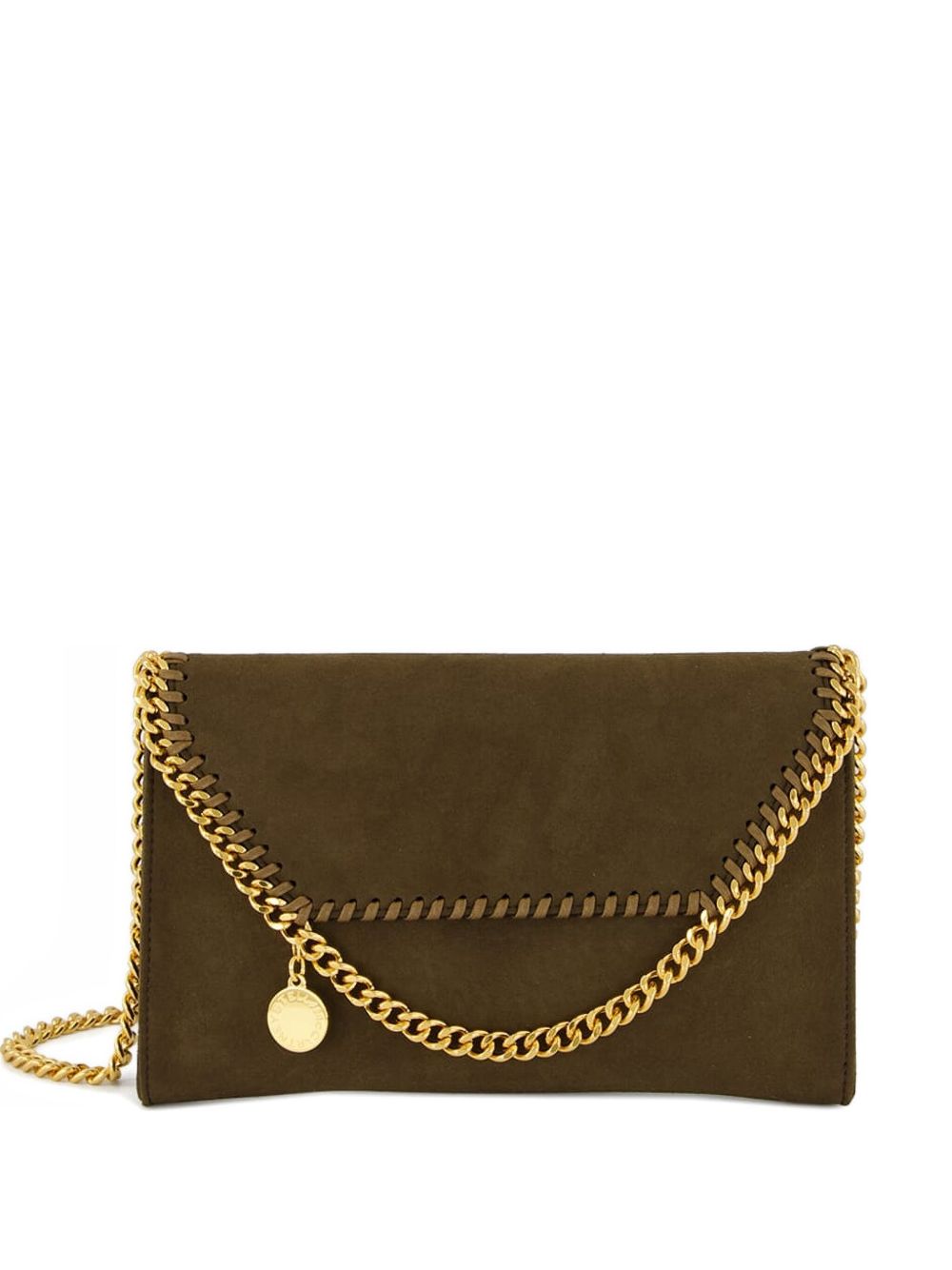 Stella McCartney Falabella Chain-Strap Clutch Bag Brown brown