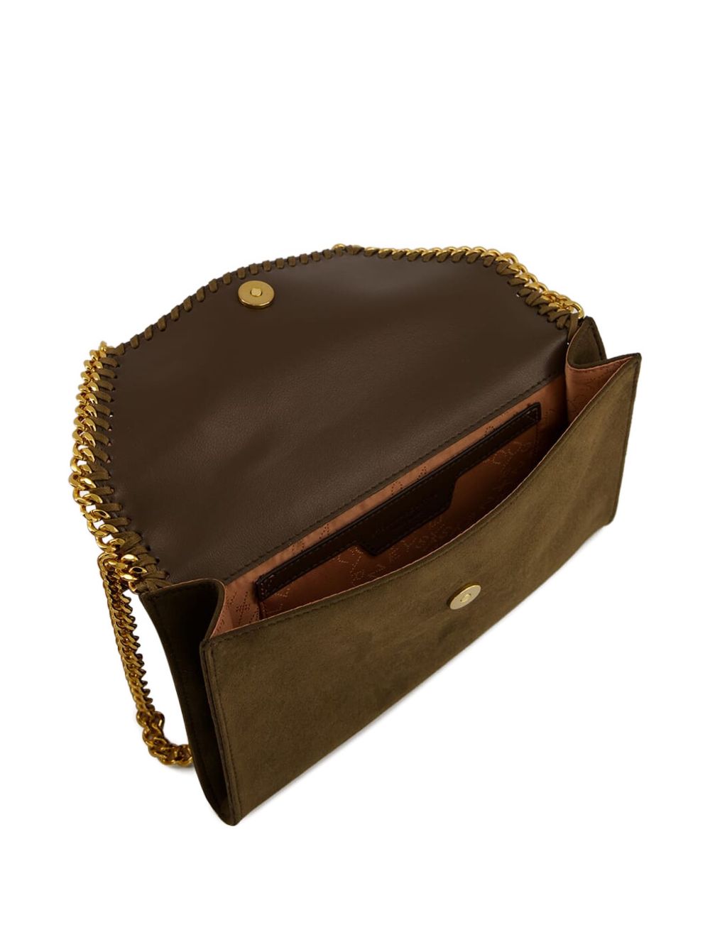 Stella McCartney Falabella Chain-Strap Clutch Bag Brown brown