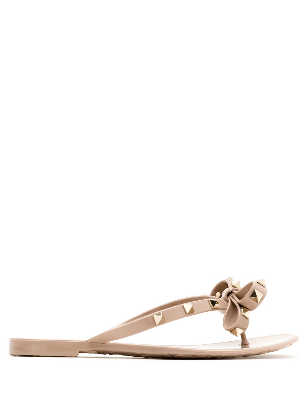Valentino Garavani Rockstud Bow-Detail Powder Sandals Powder