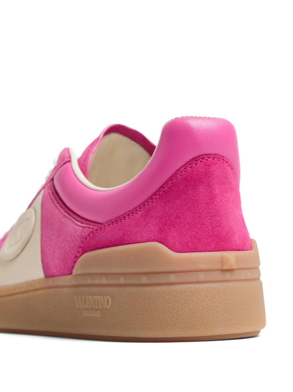 Valentino Garavani Upvillage Panelled Calf Leather Sneakers Fuchsia