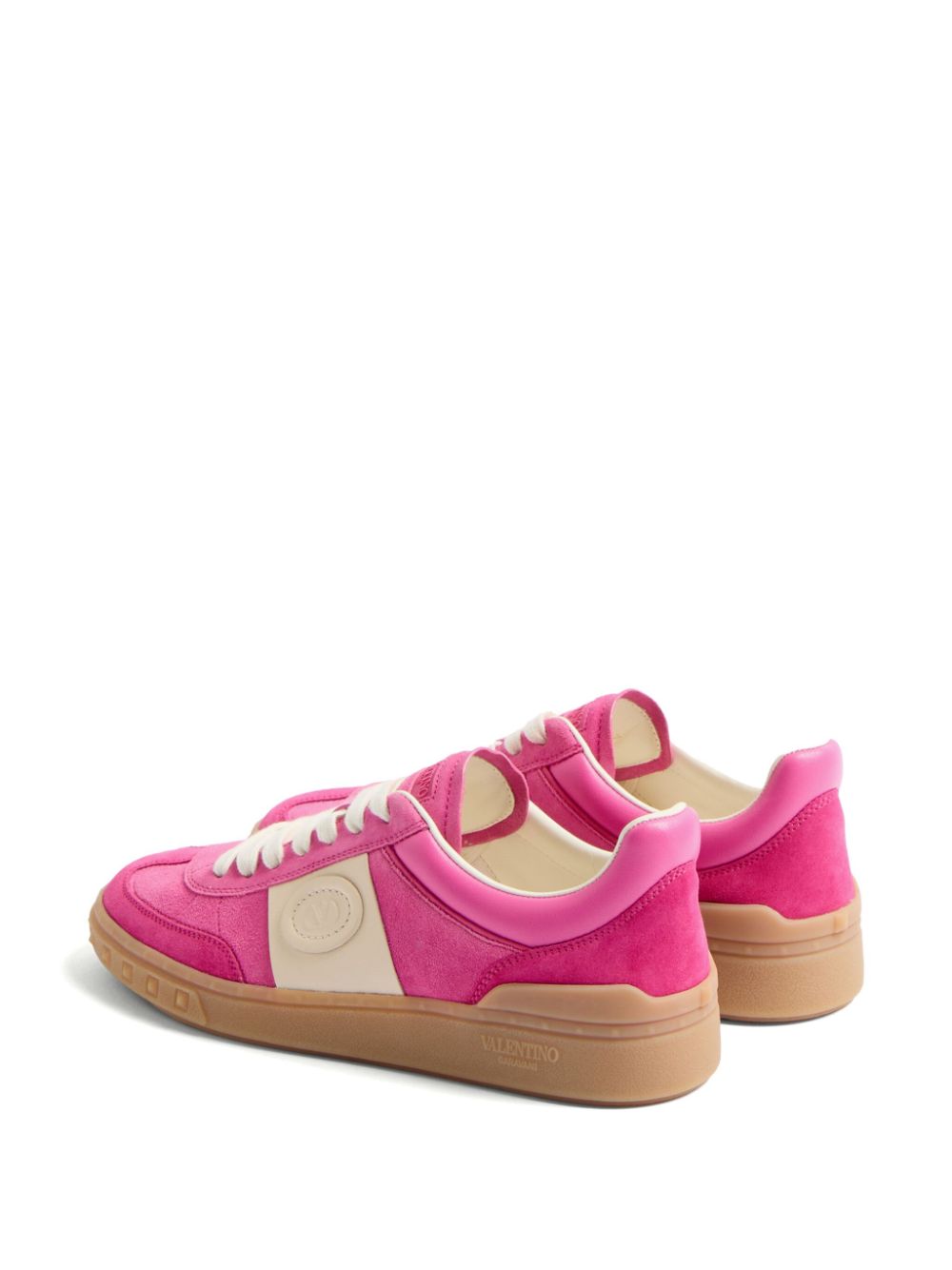 Valentino Garavani Upvillage Panelled Calf Leather Sneakers Fuchsia