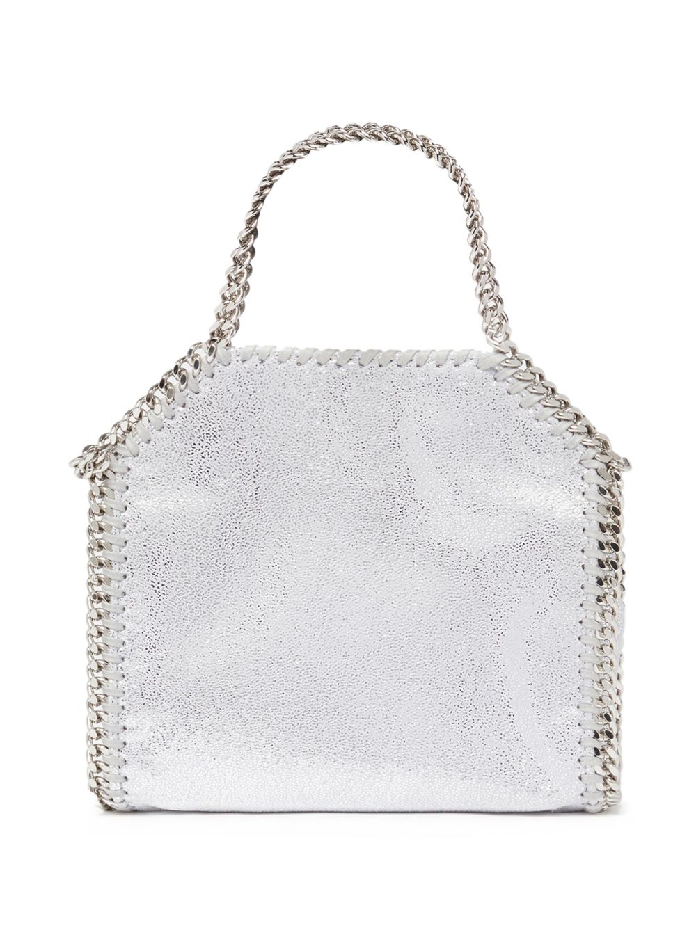 Stella McCartney Falabella Tiny Metallic Crossbody Bag Silver