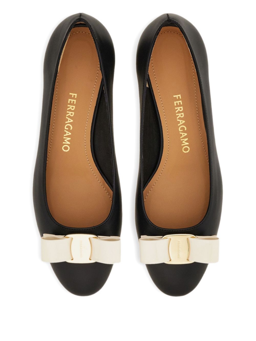 Ferragamo Vara Silk-Nylon Leather Pumps Black