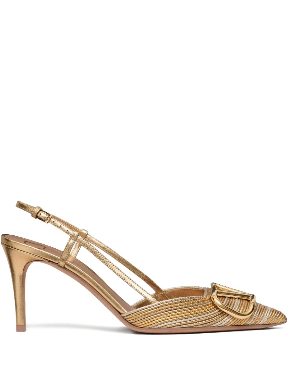 Valentino Garavani VLogo Signature Slingback Pumps Golden golden