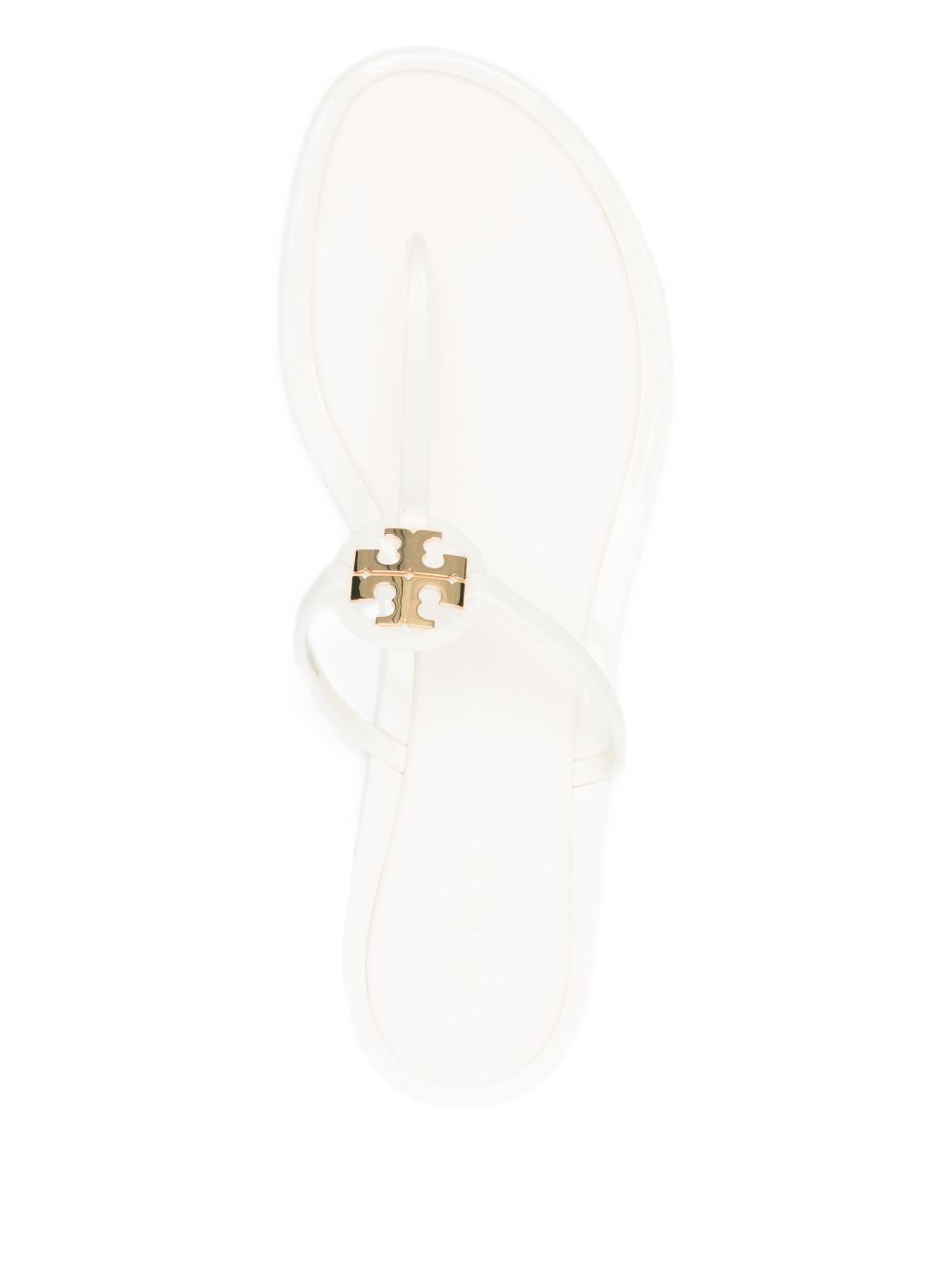 Tory Burch Miller Flat Logo Sandals White