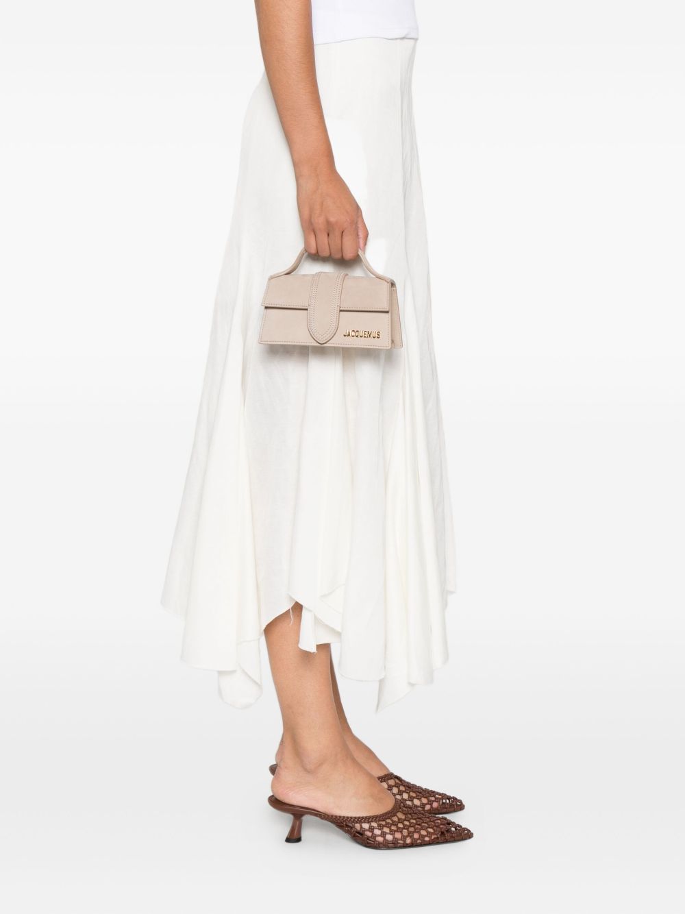 JACQUEMUS Le Bambino Leather Mini Bag Beige