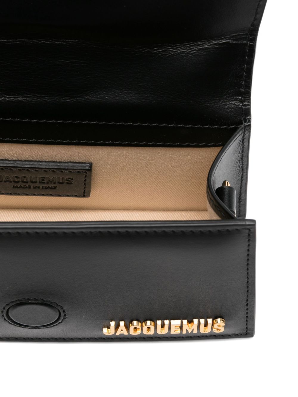 JACQUEMUS Le Bambino Leather Handbag Black