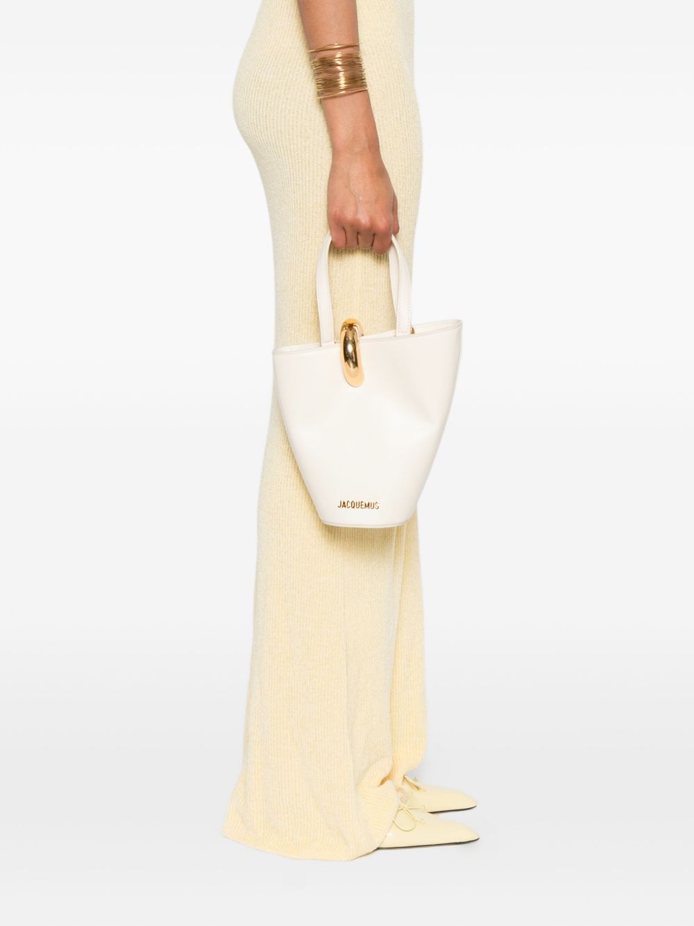 JACQUEMUS Le Petit Bambola Bucket Bag Ivory