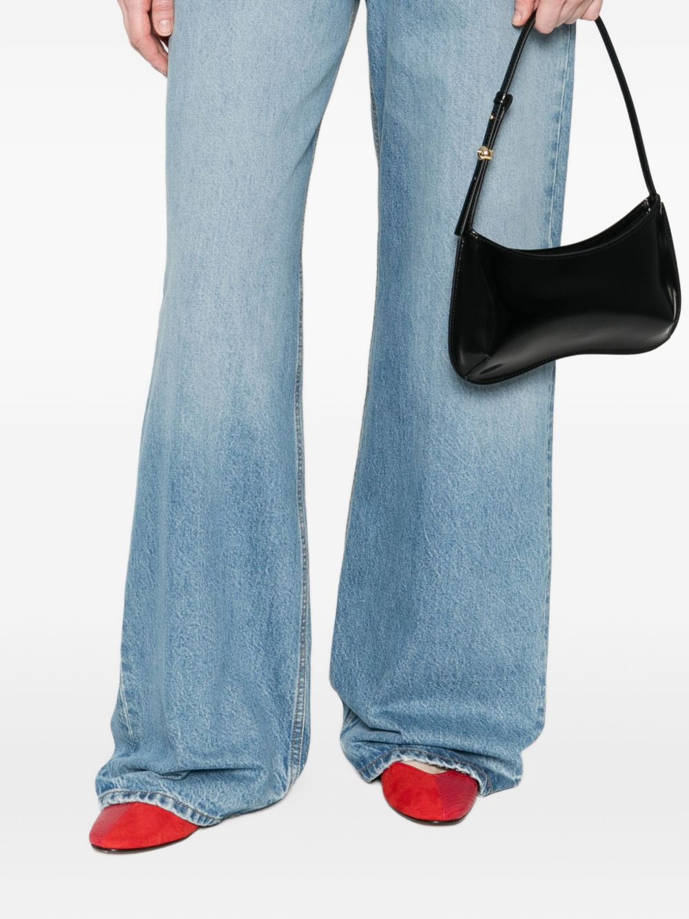 JACQUEMUS Le Bisou Calf Leather Bag Black