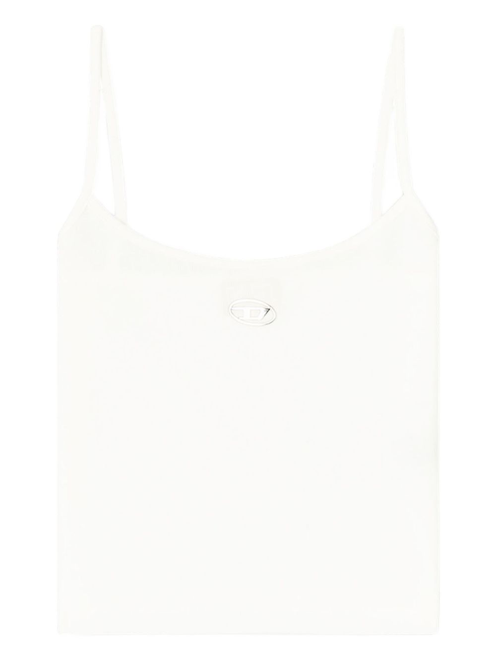 Diesel Ribbed Cotton Tank Top White