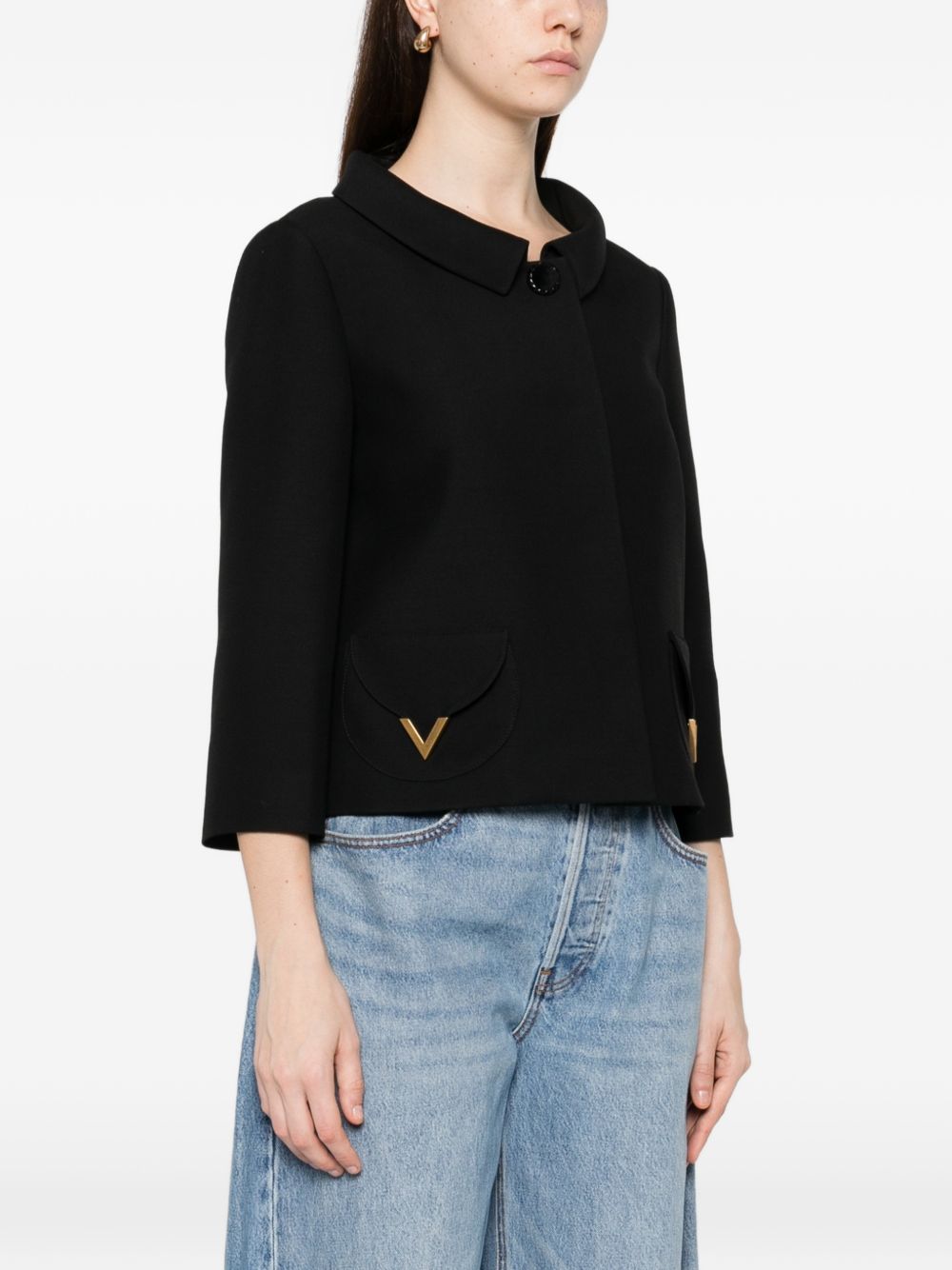 Valentino VLogo Signature Wool Jacket Black black