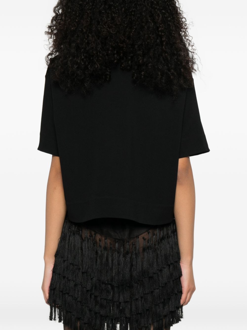 Jil Sander V-neck Short-sleeve T-shirt Black black
